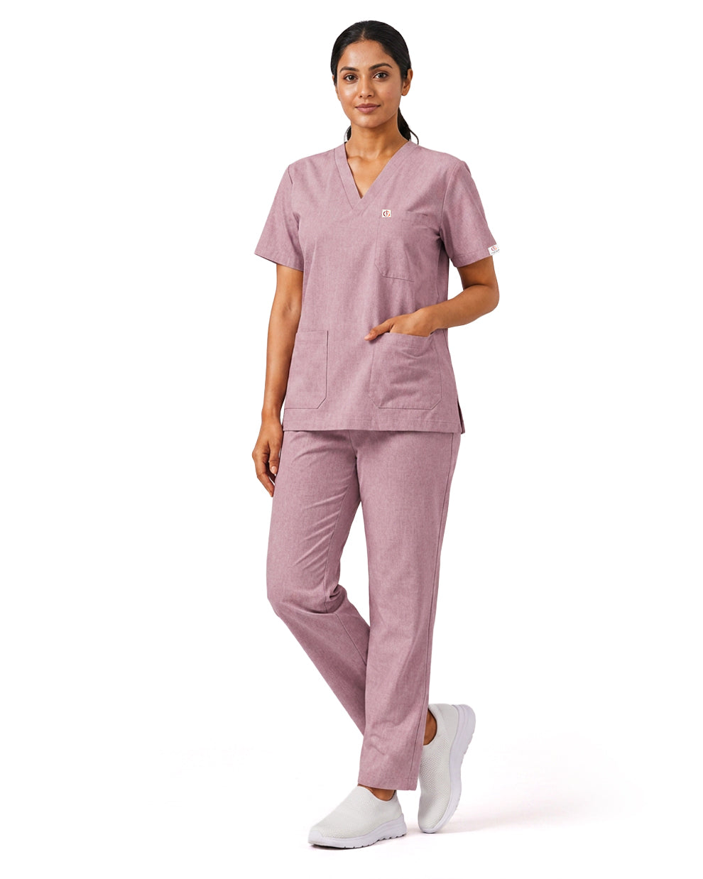 Women FlexGO V-Neck 5-Pocket Scrub Set