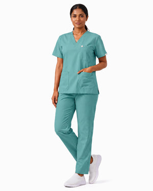 Women FlexGO V-Neck 5-Pocket Scrub Set
