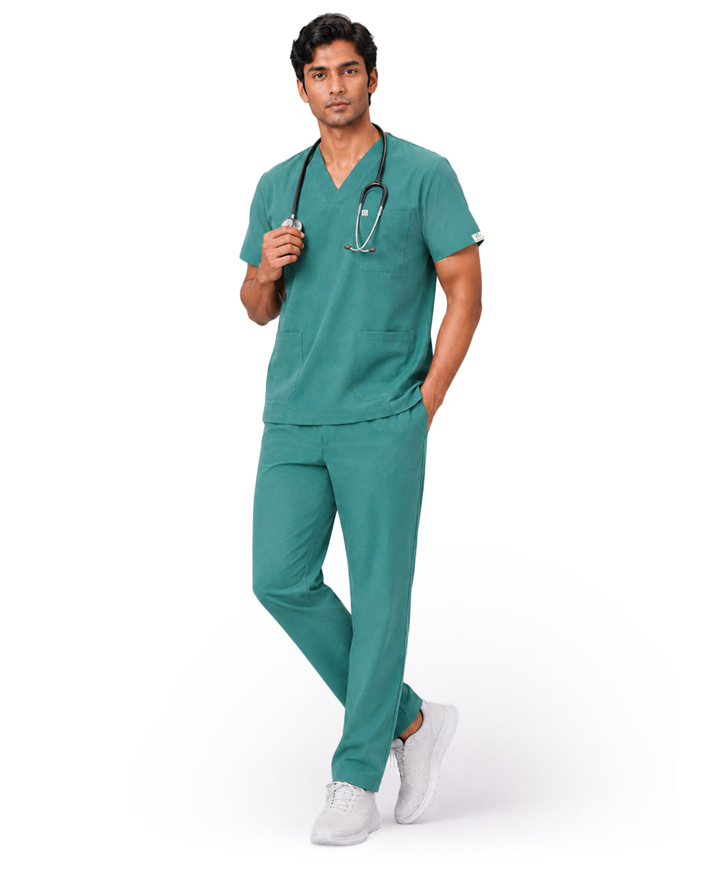 Men FlexGO V-Neck 5-Pocket Scrub Set
