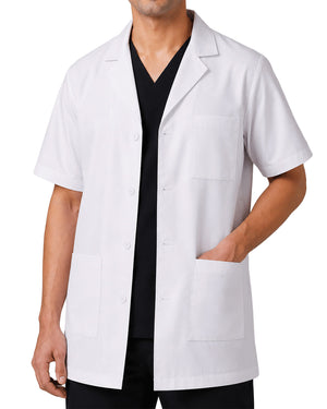 Men FlexGO Lab Coat – Regular Length, Half Sleeve