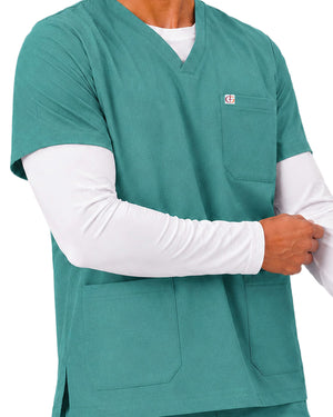 Men FlexGO V-Neck 5-Pocket Scrub Set