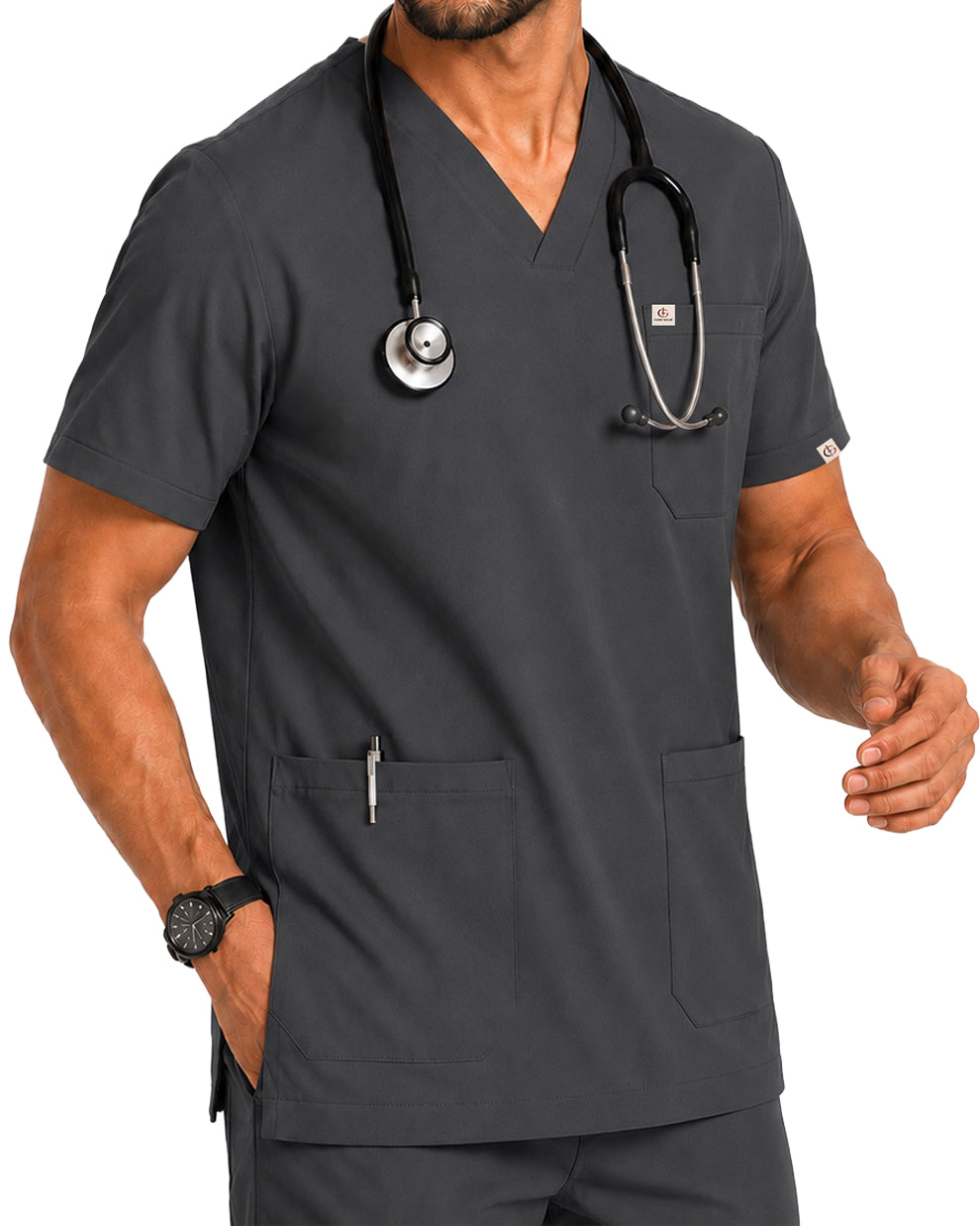 Men FlexPRO V-Neck 9-Pocket Scrub Set