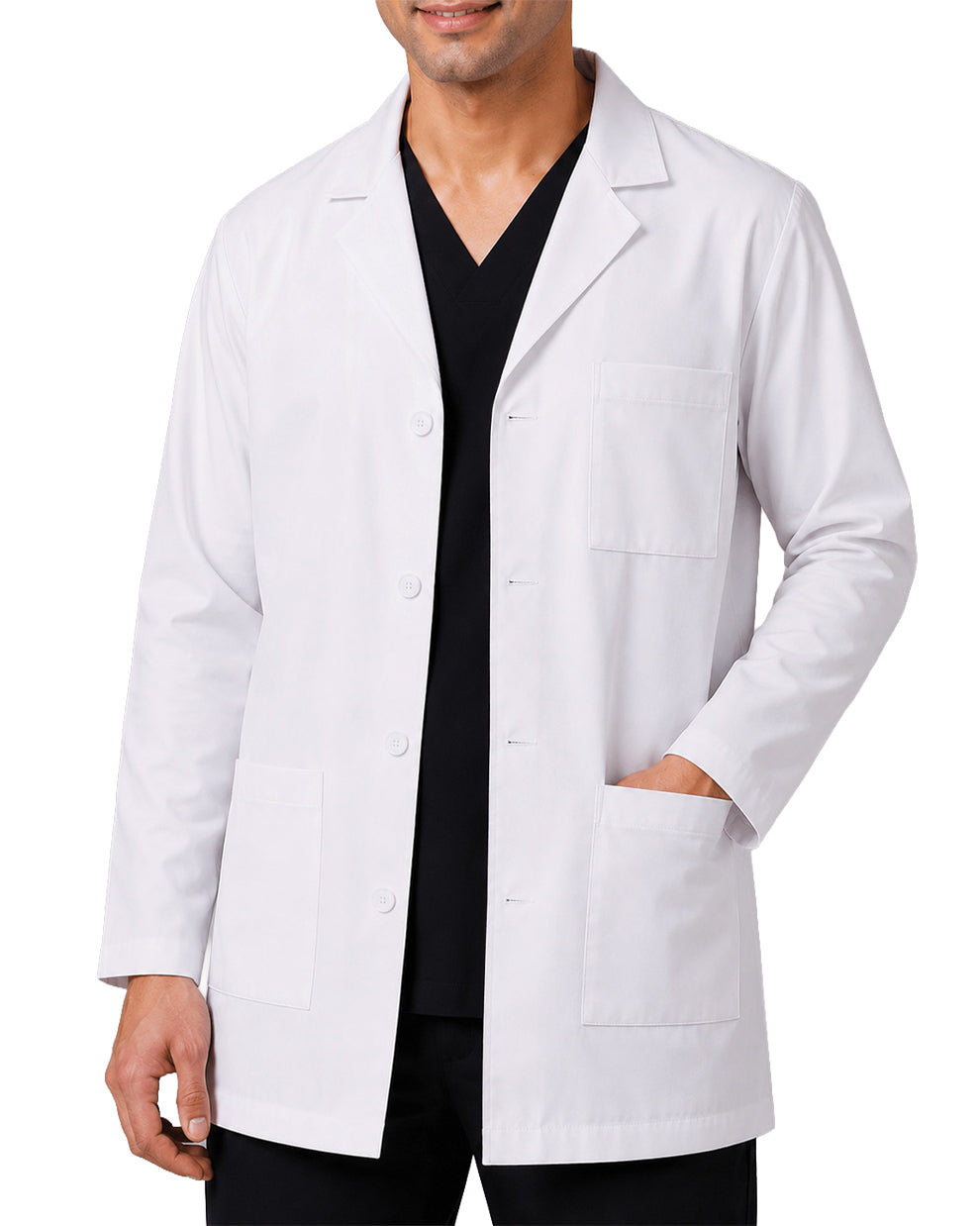 Men FlexGO Lab Coat – Regular Length, Full Sleeve
