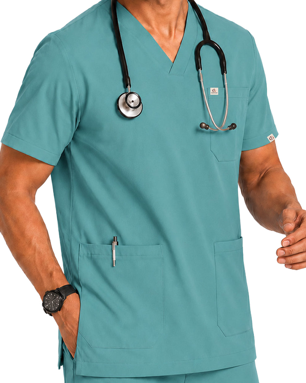 Men FlexPRO V-Neck 9-Pocket Scrub Set