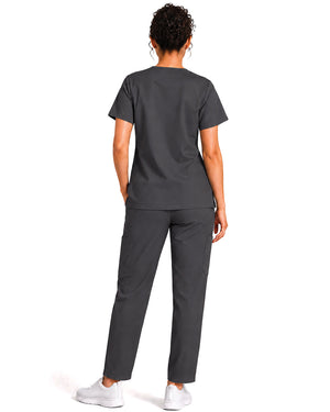 Women FlexPRO V-Neck 9-Pocket Scrub Set