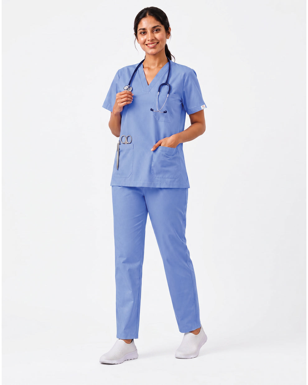 Women FlexGO V-Neck 5-Pocket Scrub Set