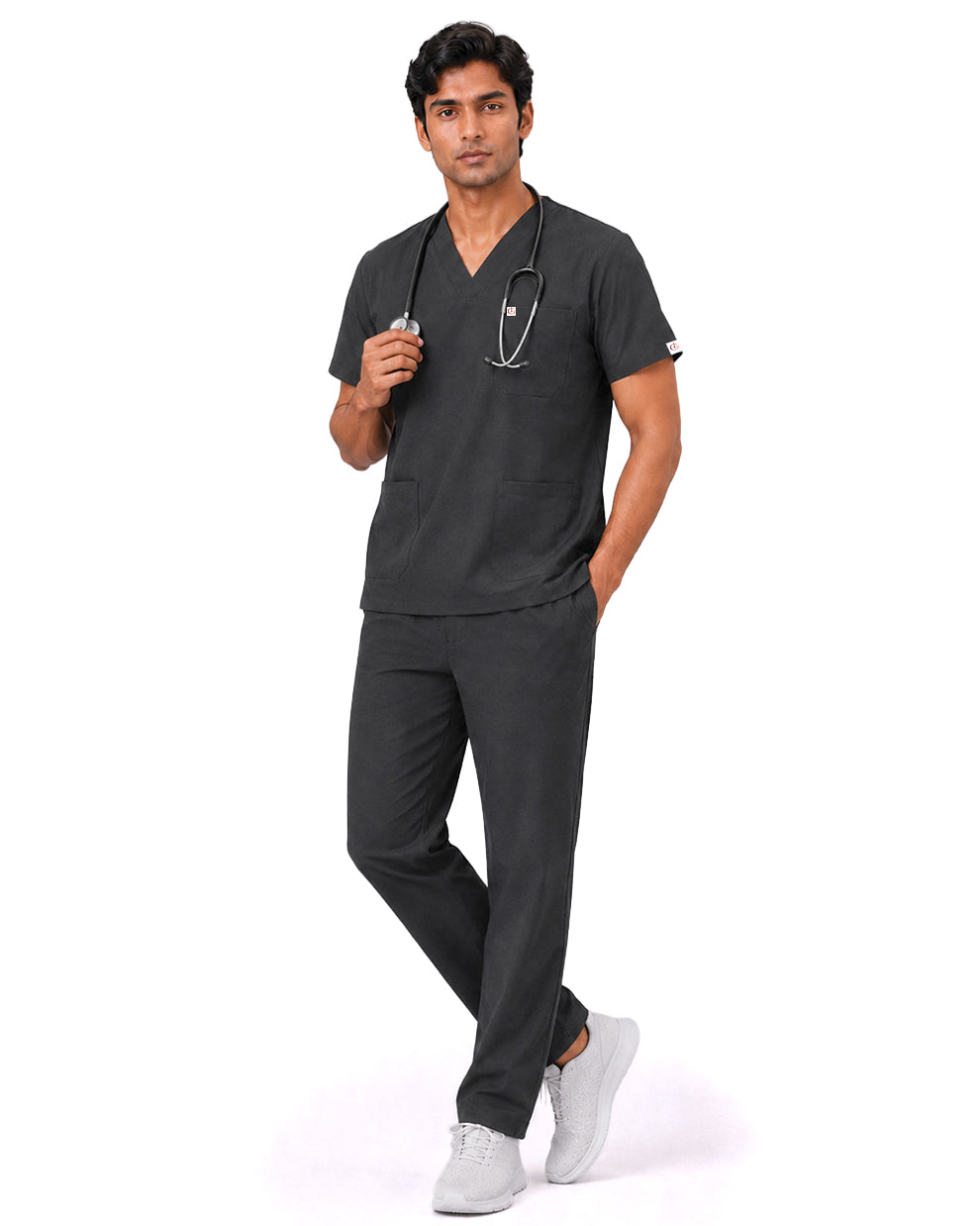 Men FlexGO V-Neck 5-Pocket Scrub Set