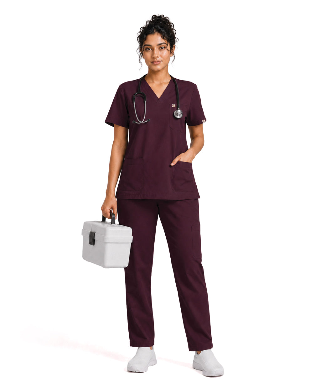Women FlexPRO V-Neck 9-Pocket Scrub Set