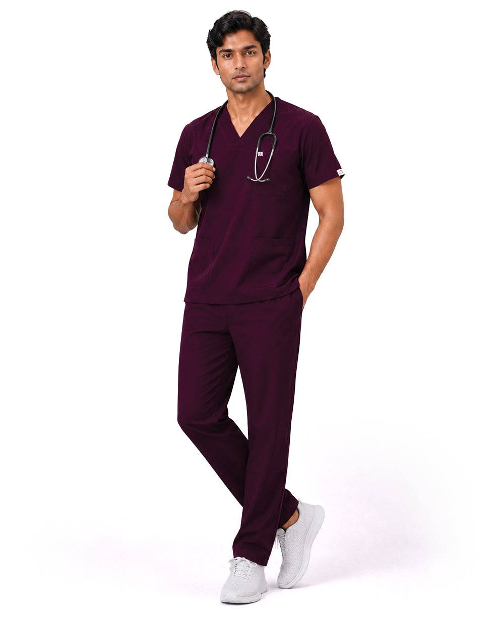Men FlexGO V-Neck 5-Pocket Scrub Set