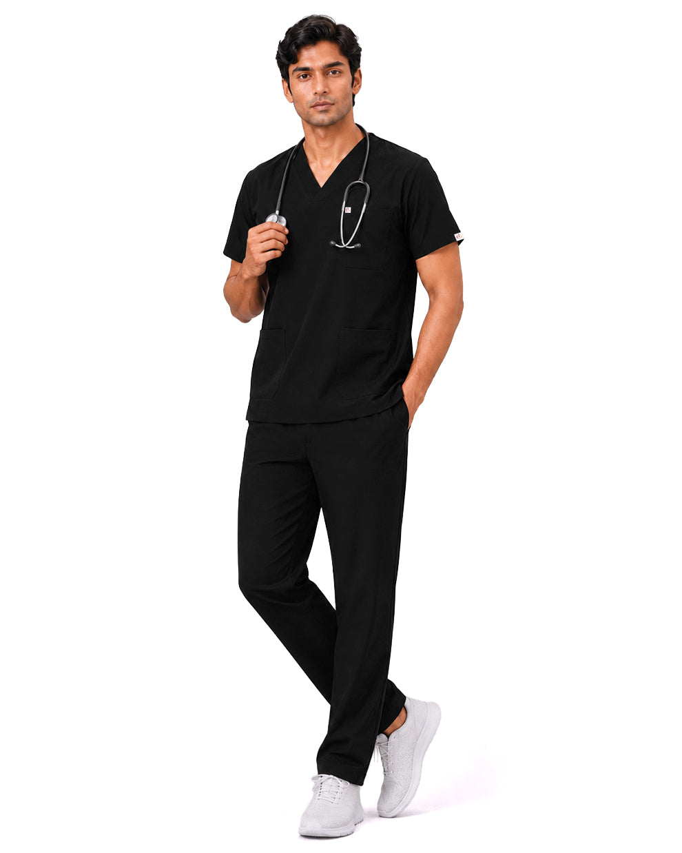 Men FlexGO V-Neck 5-Pocket Scrub Set