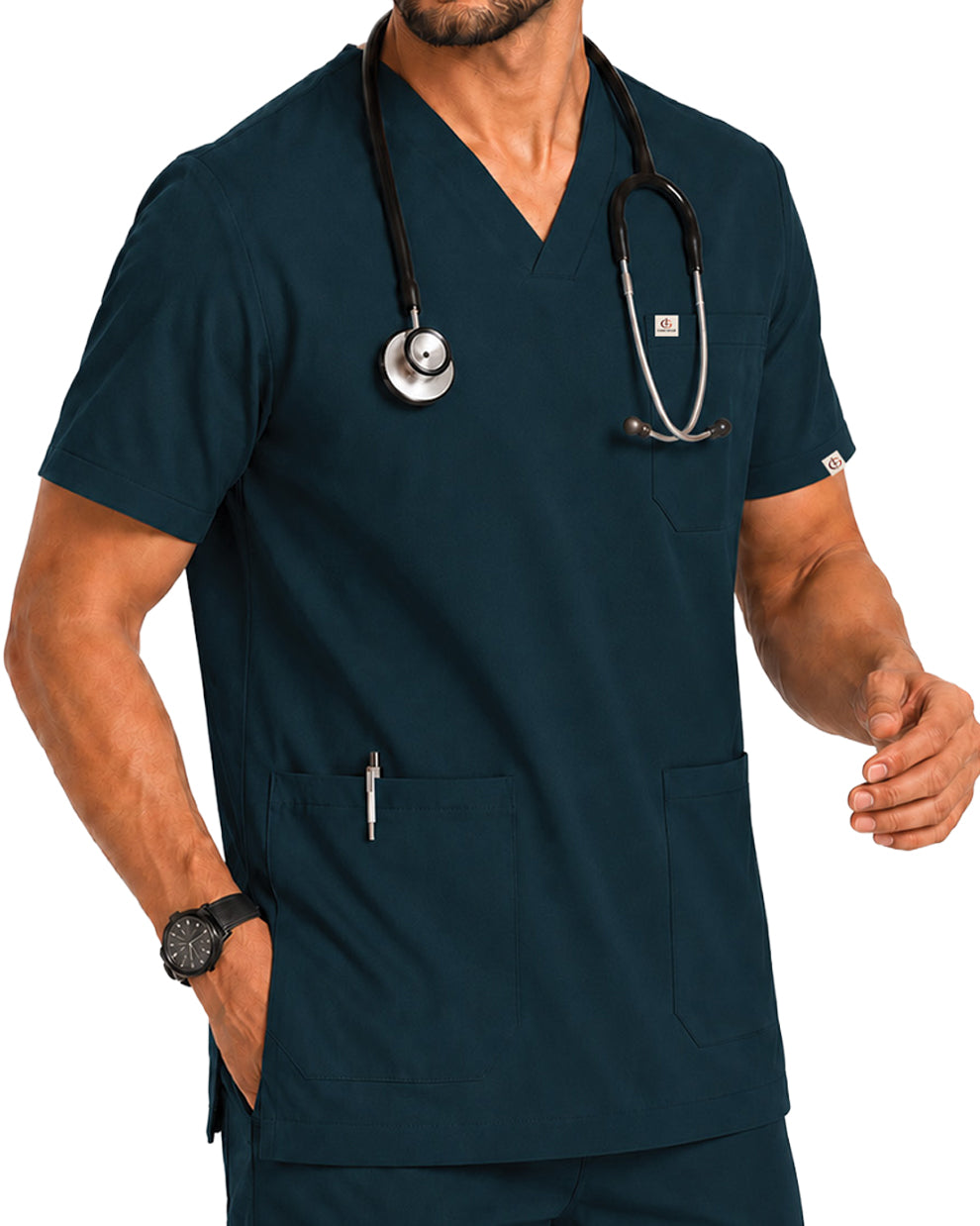 Men FlexPRO V-Neck 9-Pocket Scrub Set