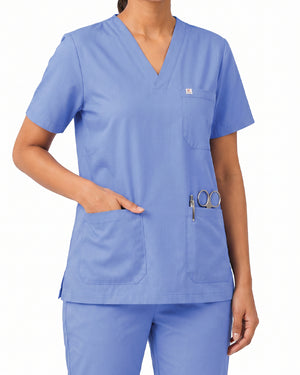 Women FlexGO V-Neck 5-Pocket Scrub Set