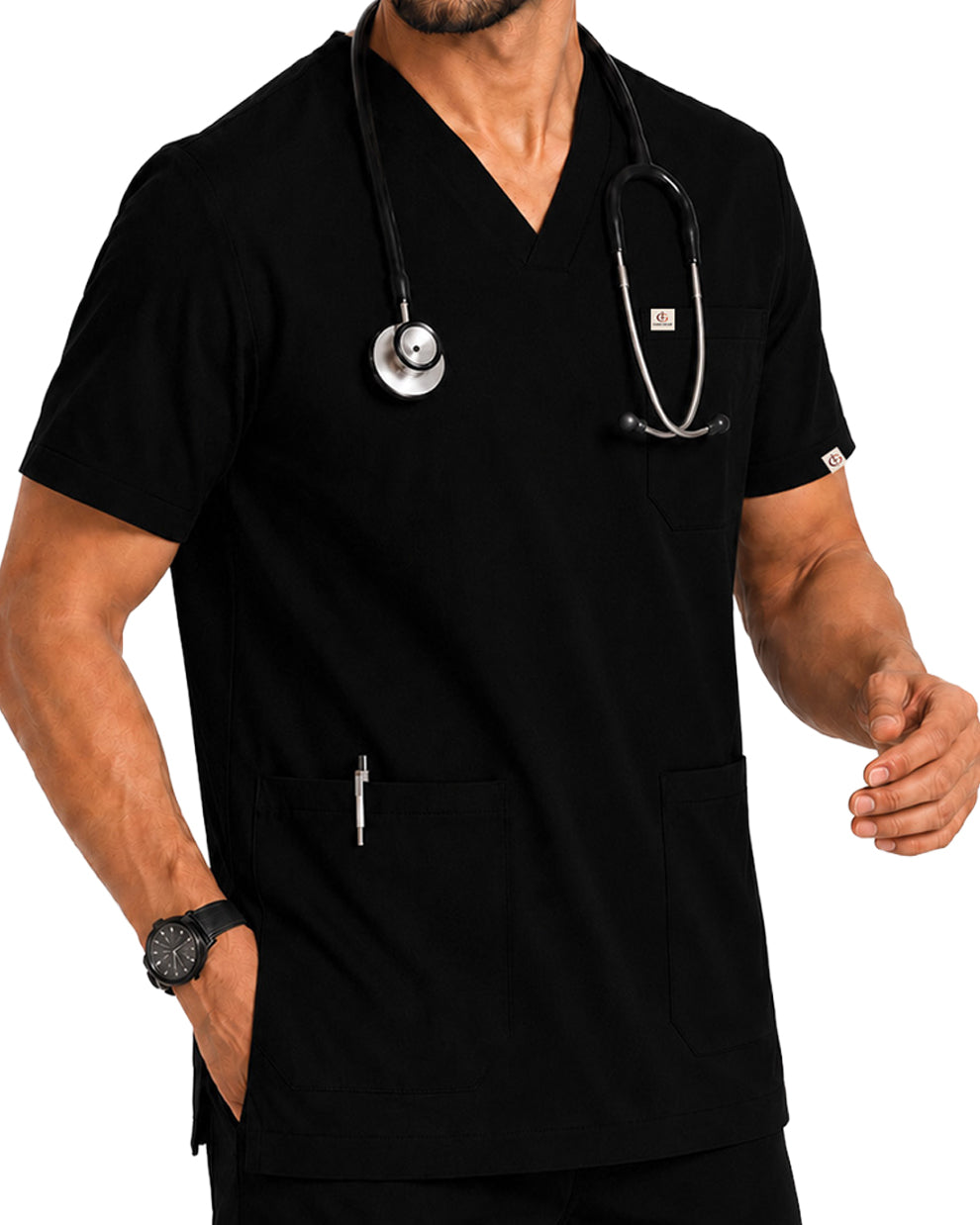 Men FlexPRO V-Neck 9-Pocket Scrub Set