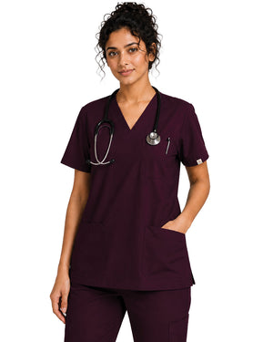 Women FlexPRO V-Neck 9-Pocket Scrub Set