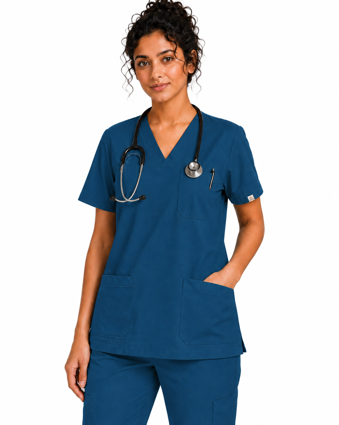 Women FlexPRO V-Neck 9-Pocket Scrub Set