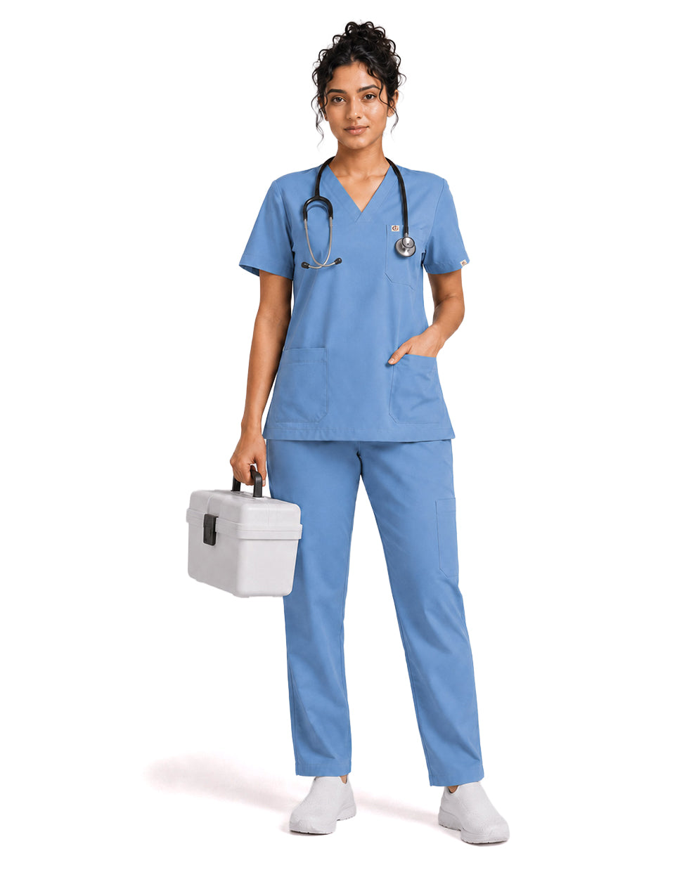 Women FlexPRO V-Neck 9-Pocket Scrub Set