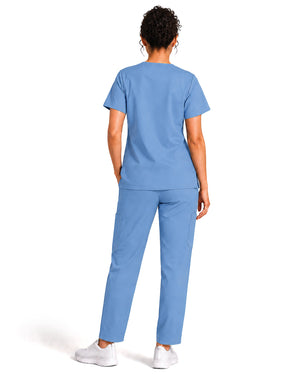 Women FlexPRO V-Neck 9-Pocket Scrub Set