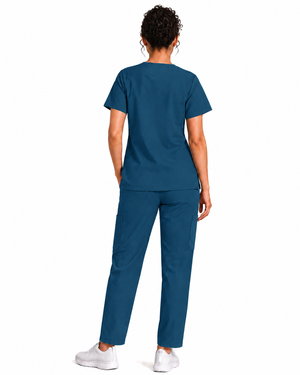 Women FlexPRO V-Neck 9-Pocket Scrub Set